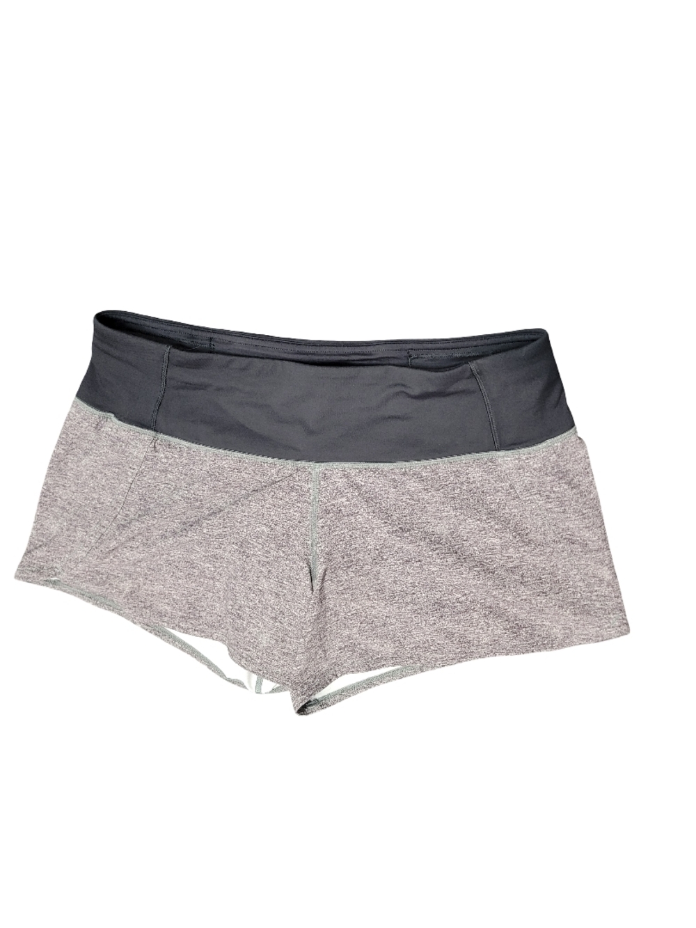 lululemon athletica Heather Gray Shorts with Black Waistband